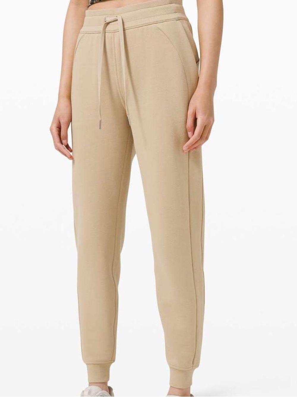 Lululemon Scuba Joggers Womens 8 Tan High Rise Tapered Athleisure Pants